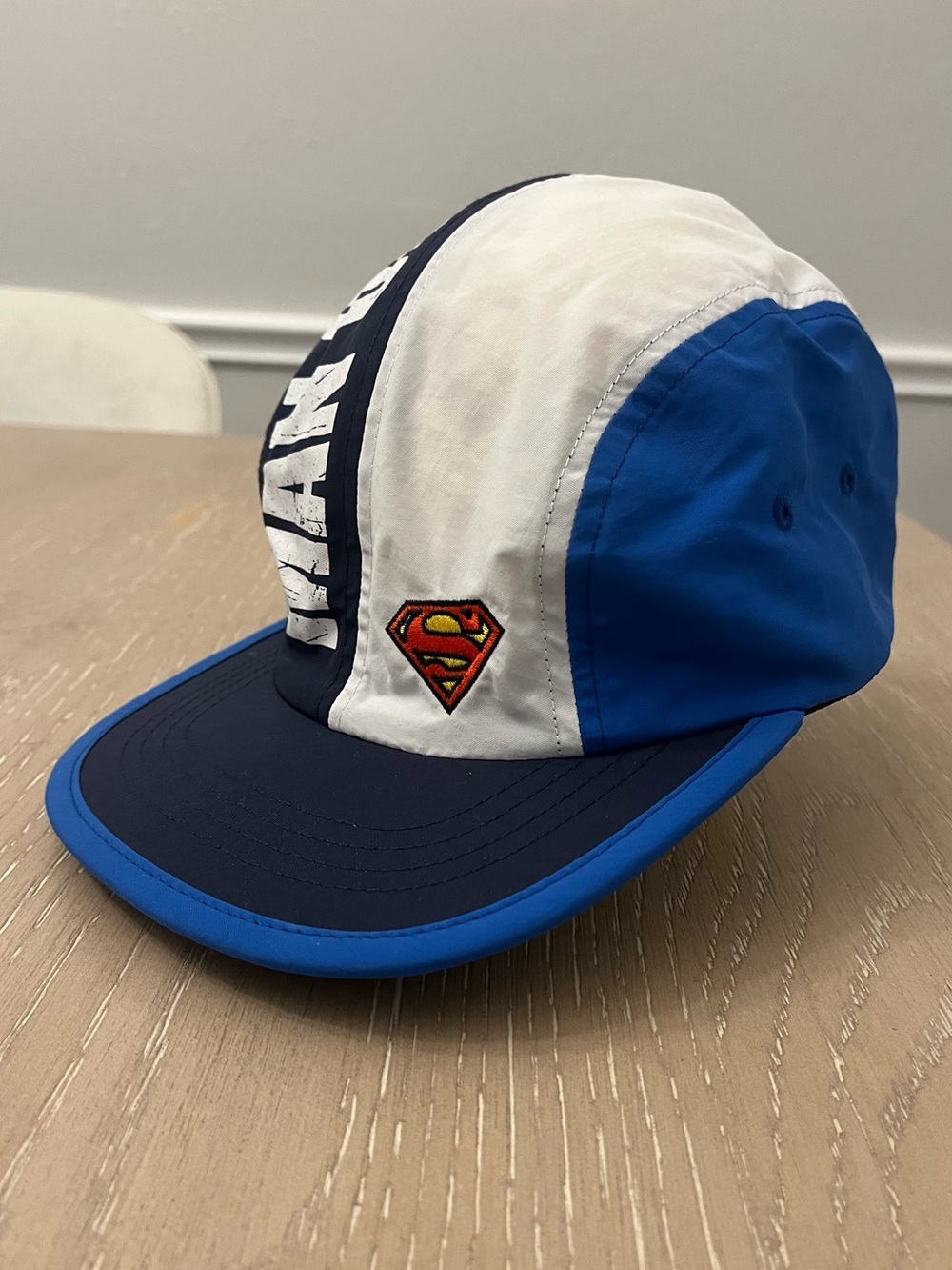 Superman Six Flags 4 Panel Lightweight Cap Hat Man Of Steel Cycling Adjustable